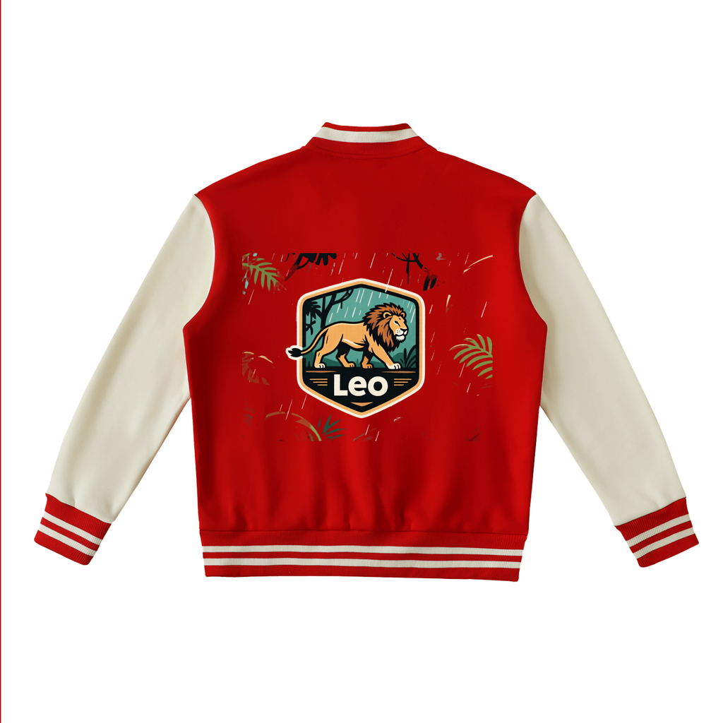 Leo Two-Tone Fleeced Varsity Jacket