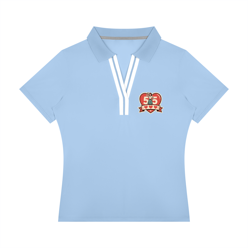 55 hearts Women’s Color Block Polo Shirt