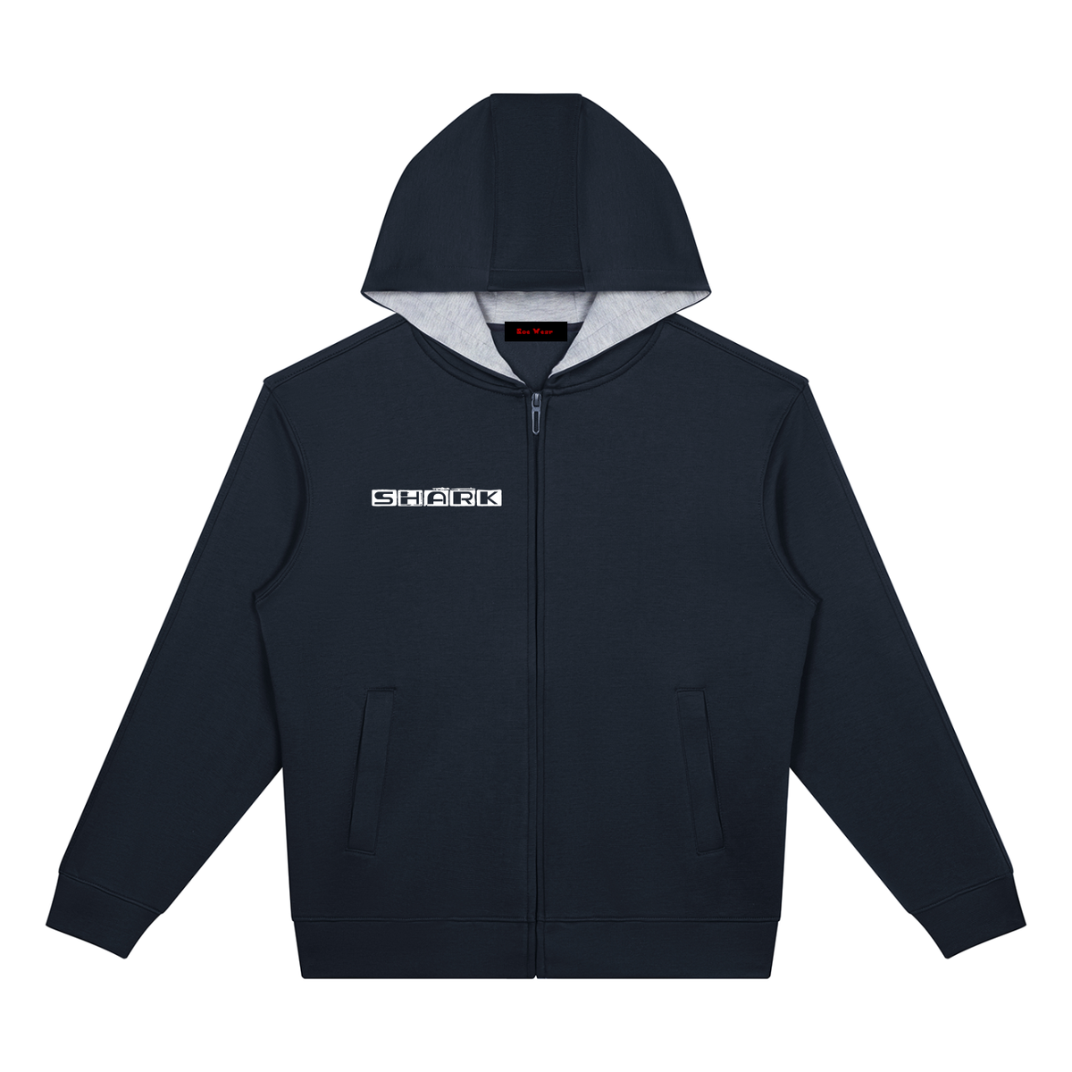 Killer shark Drop Shoulder Full Zip Hoodie