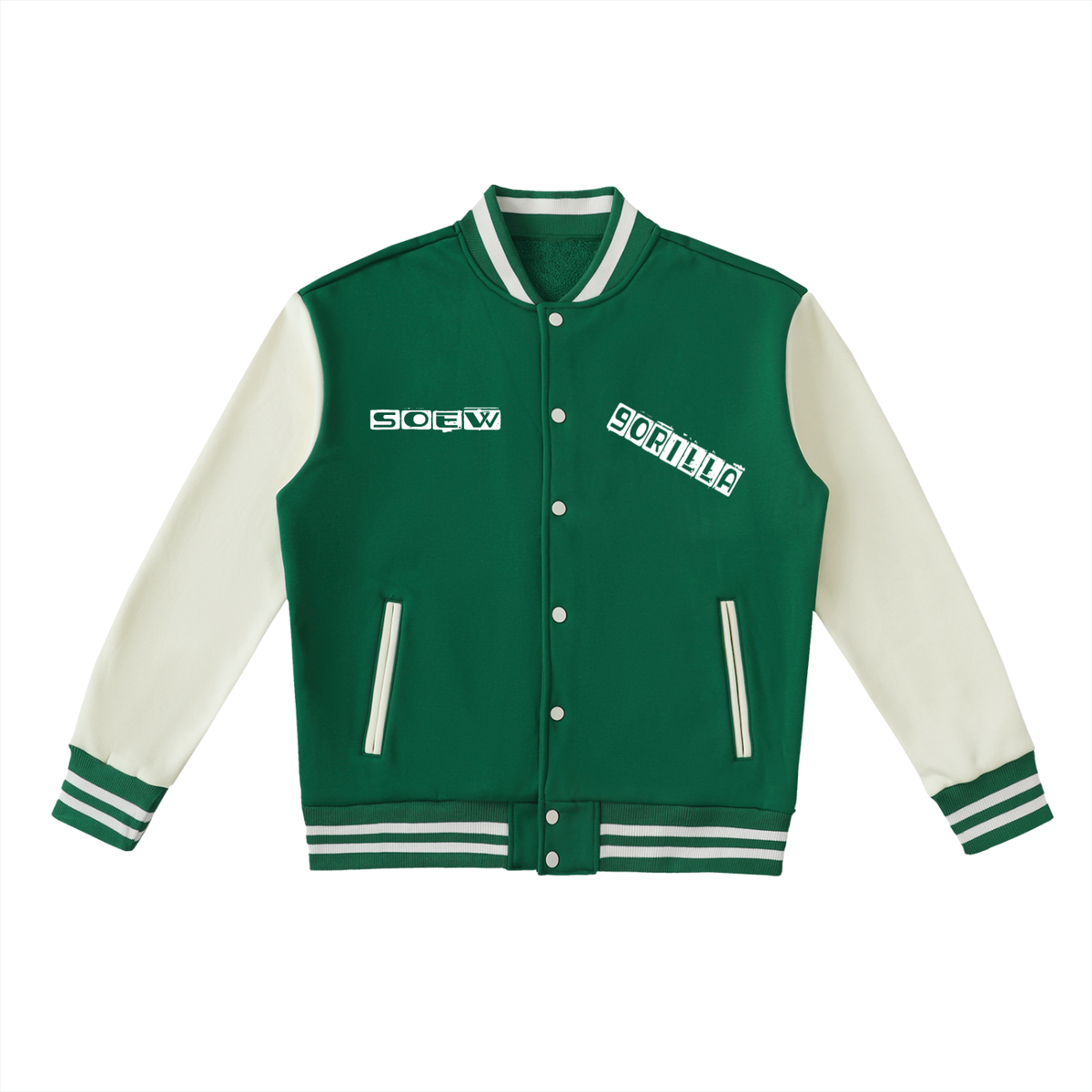 9orilla Two-Tone Fleeced Varsity Jacket