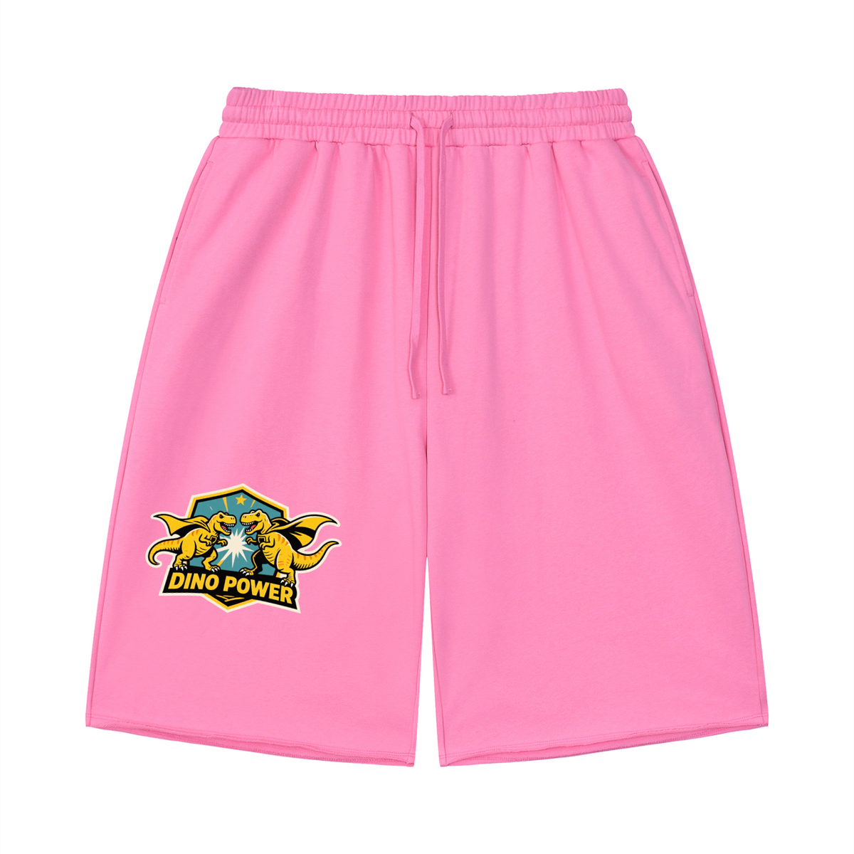 Dino power Unisex Loose Raw Edge Shorts