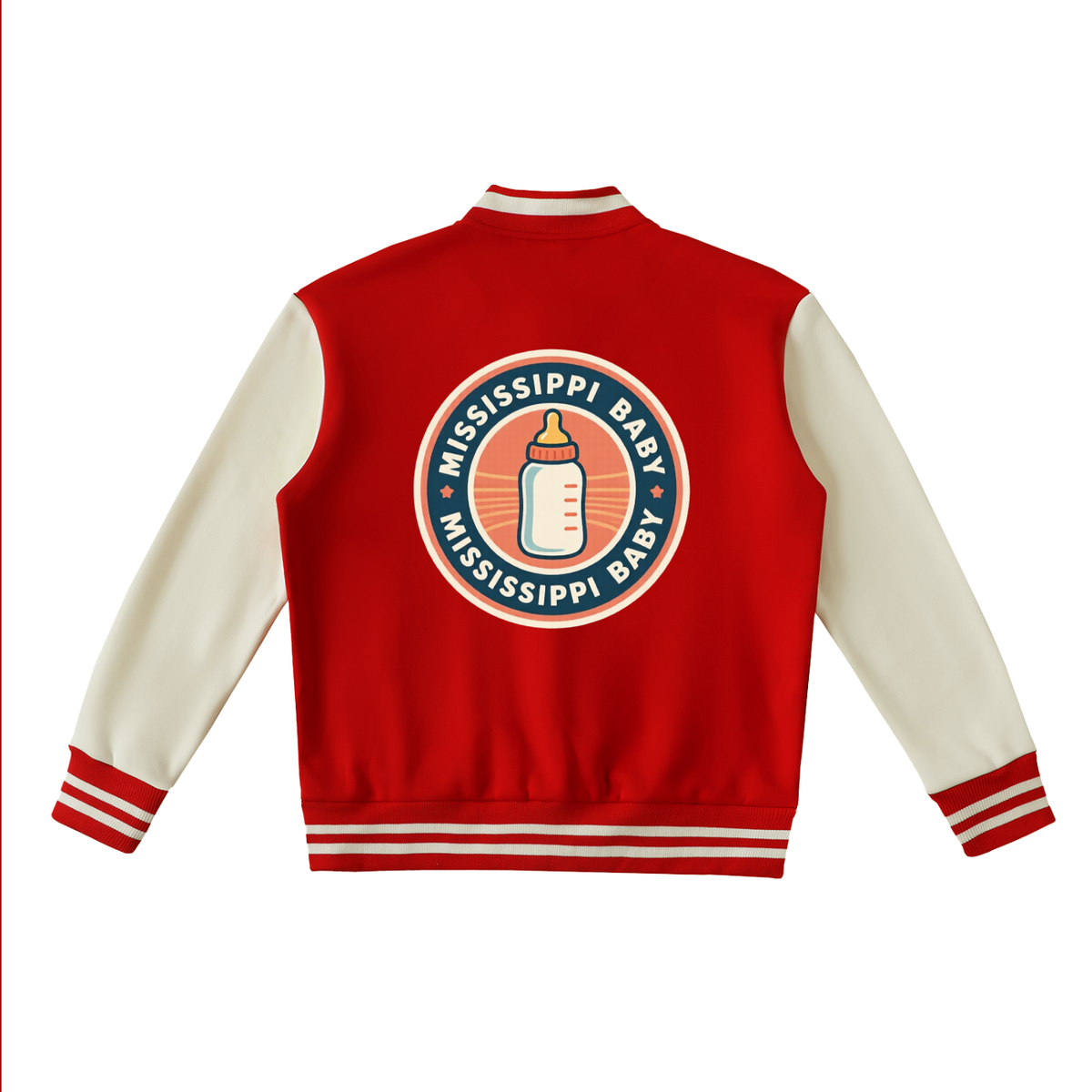 Mississippi baby Two-Tone Fleeced Varsity Jacket
