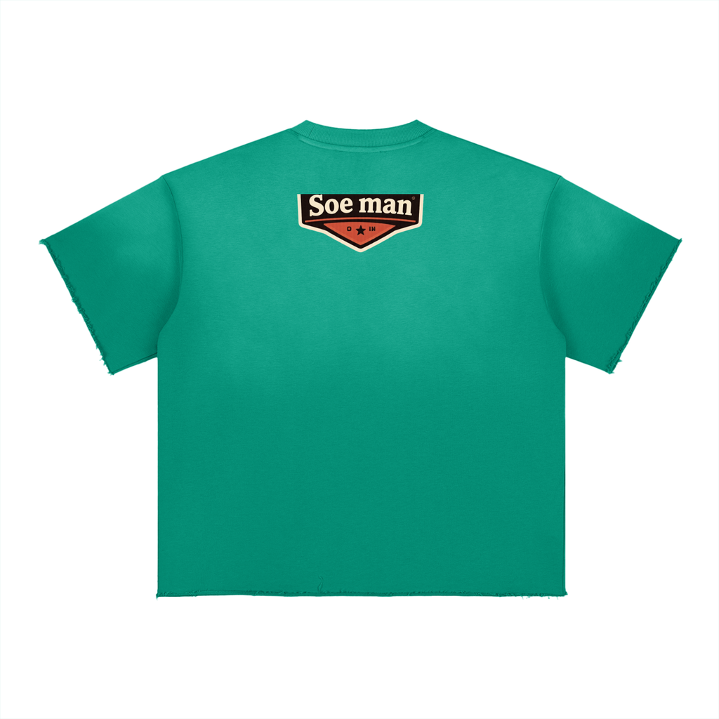 Soe man Sun Fade Raw Edge T-Shirt