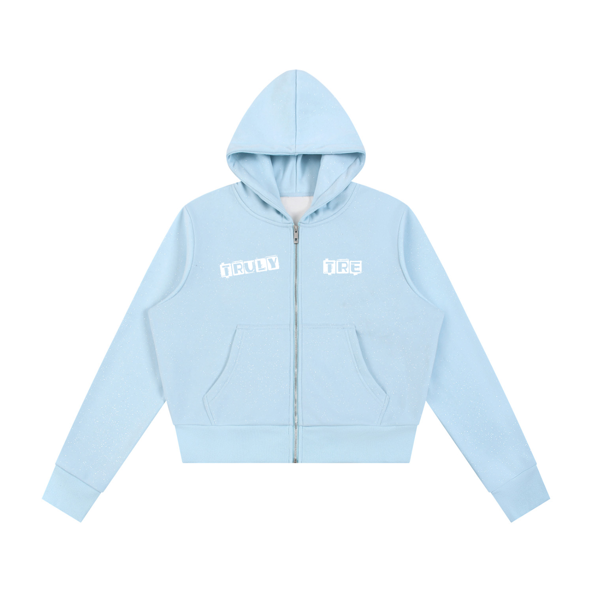 Truly tre Women's Sparkles Fleece Full Zip Hoodie