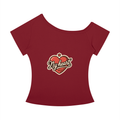 My heart Women’s Off-the-Shoulder T-Shirt