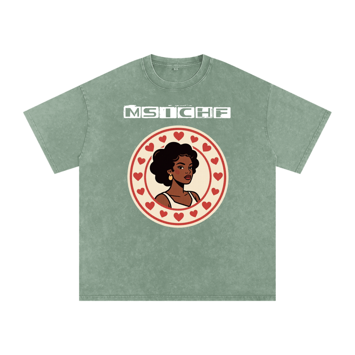 Momma Say I Cant Have Friends Snow Washed Oversized Cotton T-Shirt