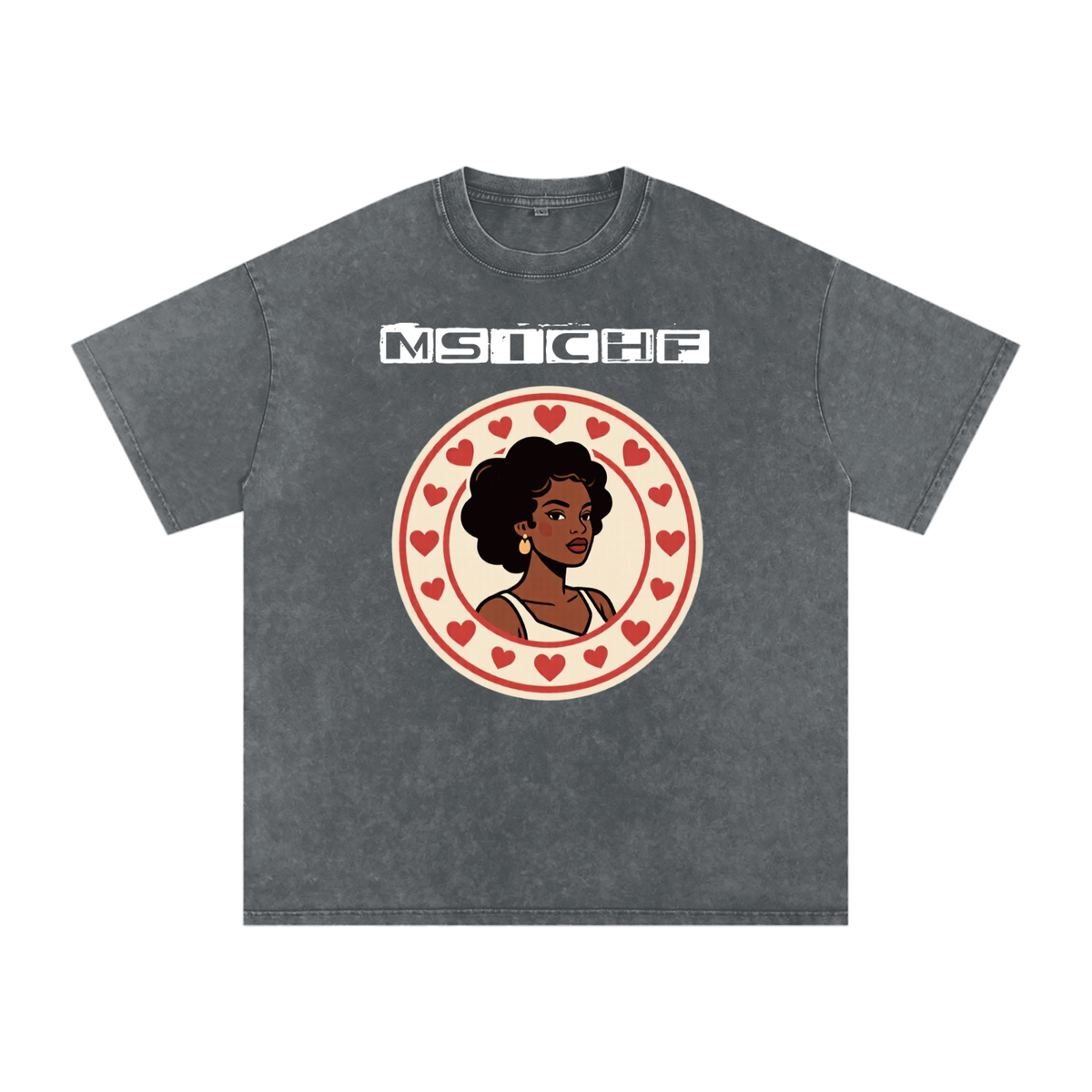 Momma Say I Cant Have Friends Snow Washed Oversized Cotton T-Shirt