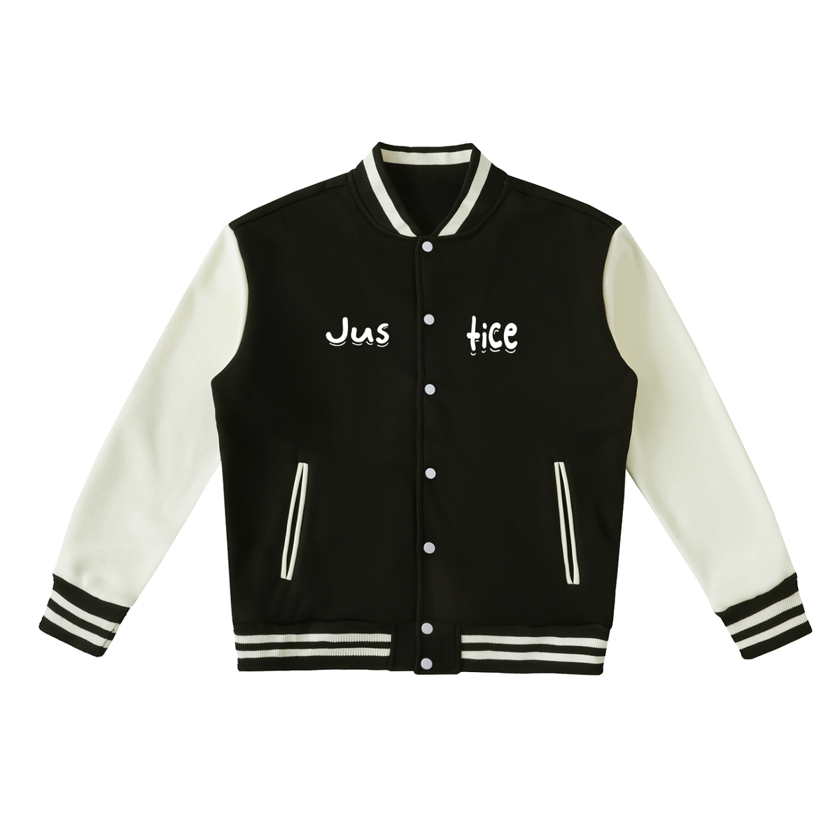 Justice Two-Tone Fleeced Varsity Jacket