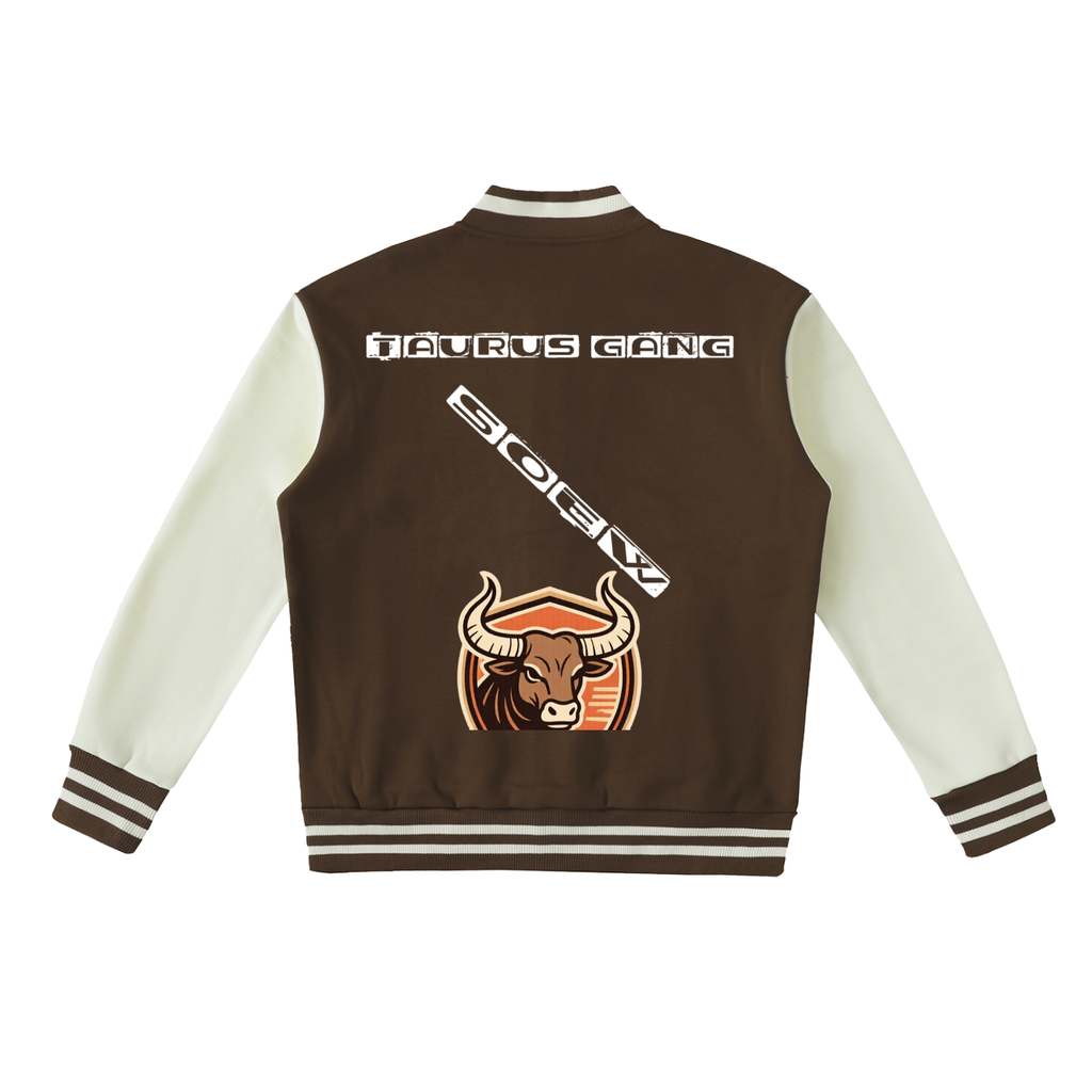 Dra day Two-Tone Fleeced Varsity Jacket