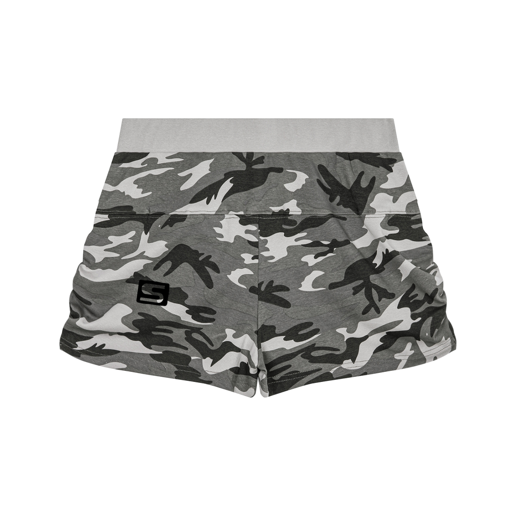 Soew Women's Slim Camo Shorts