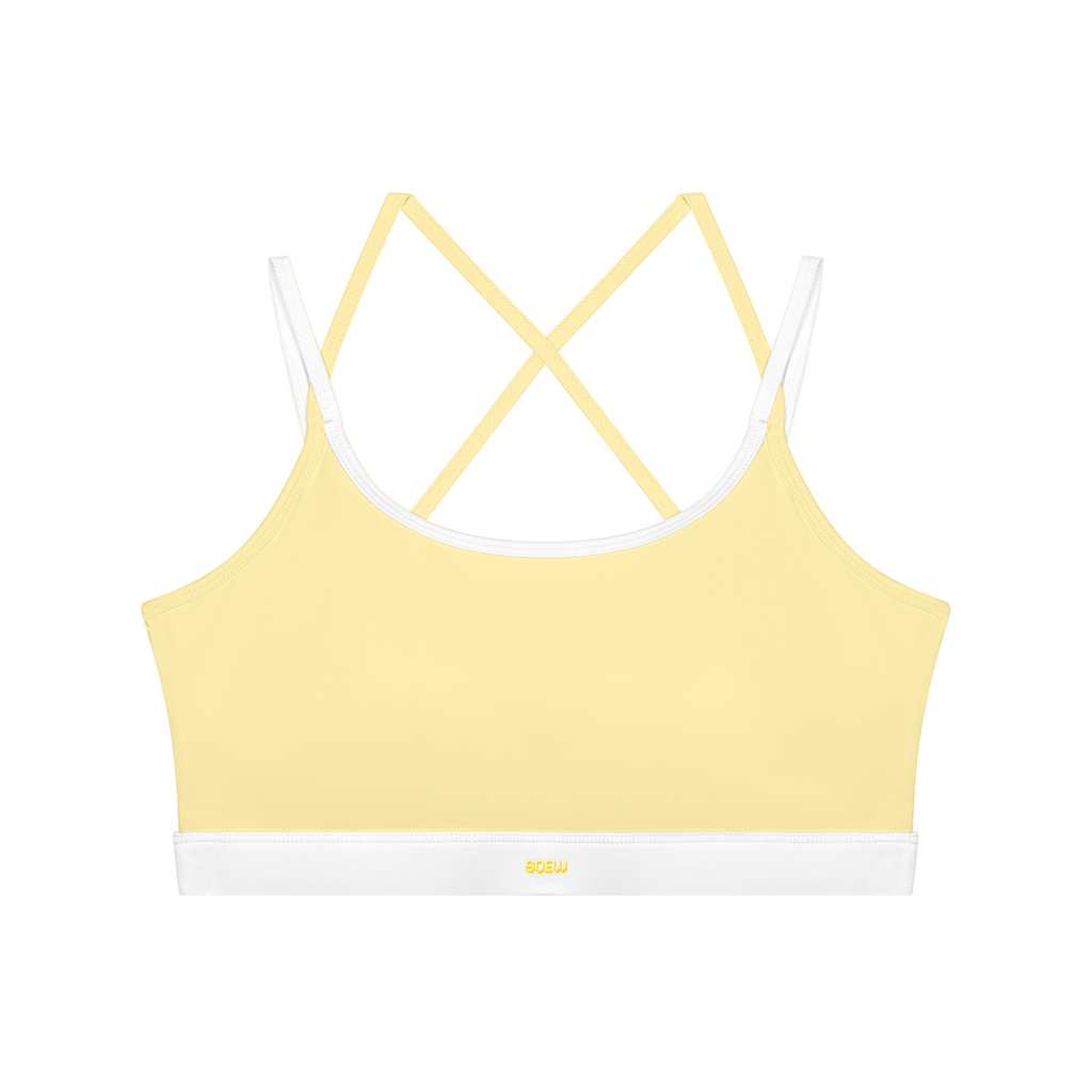 Soew Women's Color Block Yoga Sports Bra