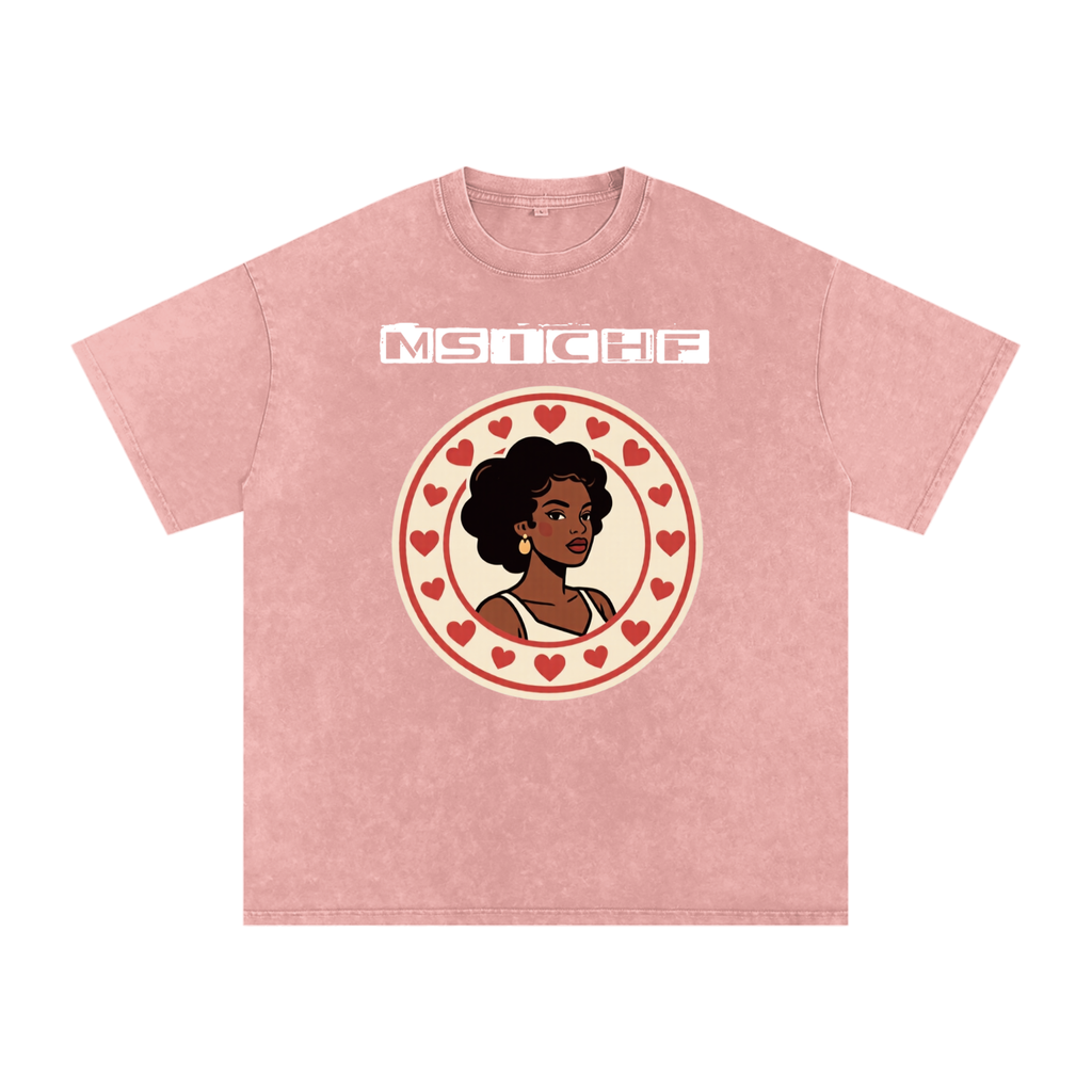 Momma Say I Cant Have Friends Snow Washed Oversized Cotton T-Shirt