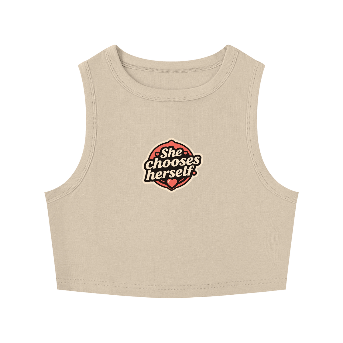 Women's Tight Crewneck Crop Tank Top