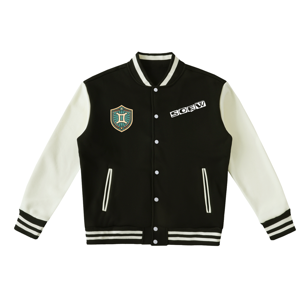 Gemini Two-Tone Fleeced Varsity Jacket