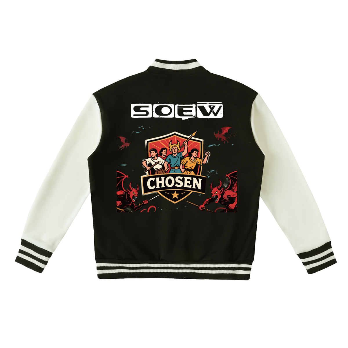 Chosen ones Two-Tone Fleeced Varsity Jacket
