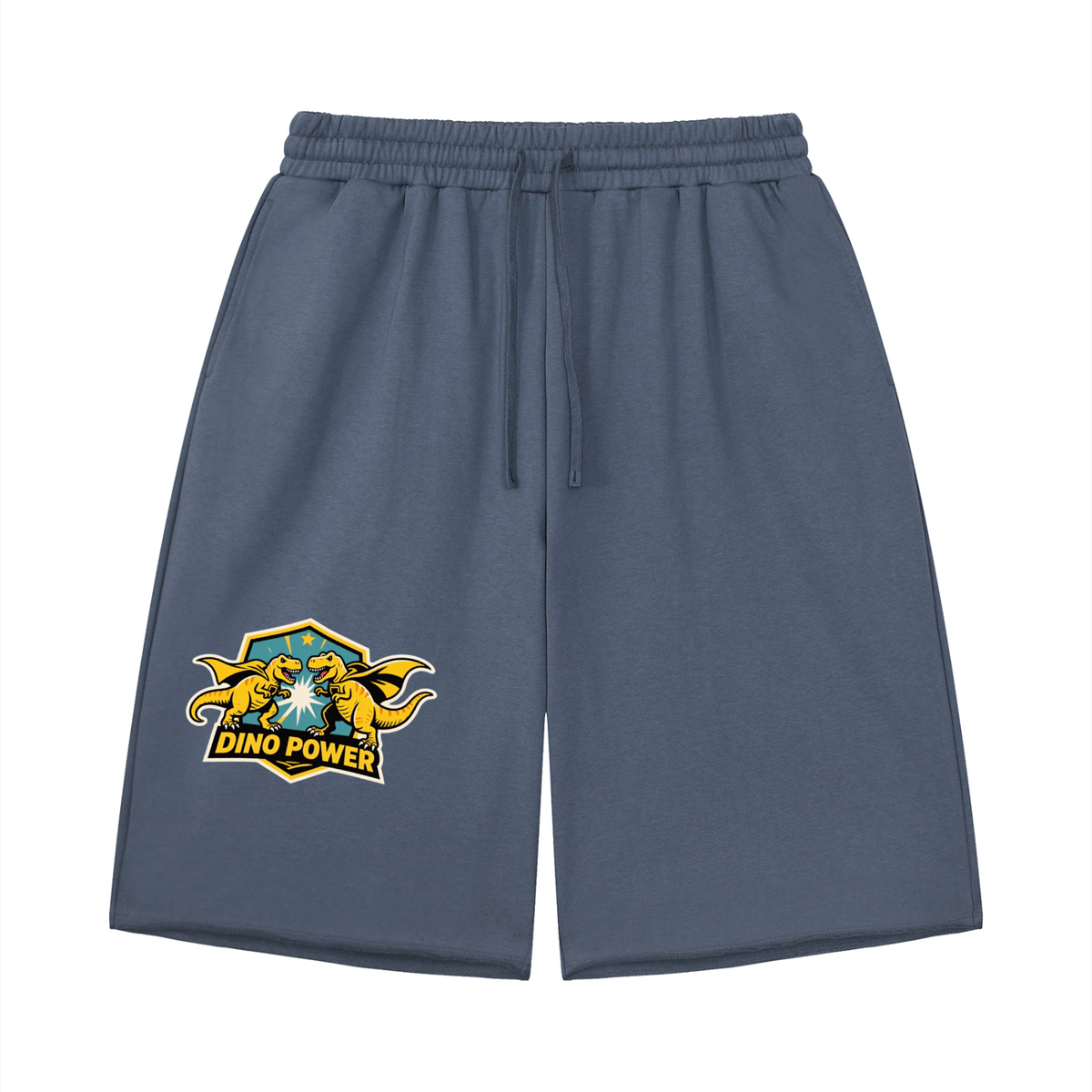 Dino power Unisex Loose Raw Edge Shorts