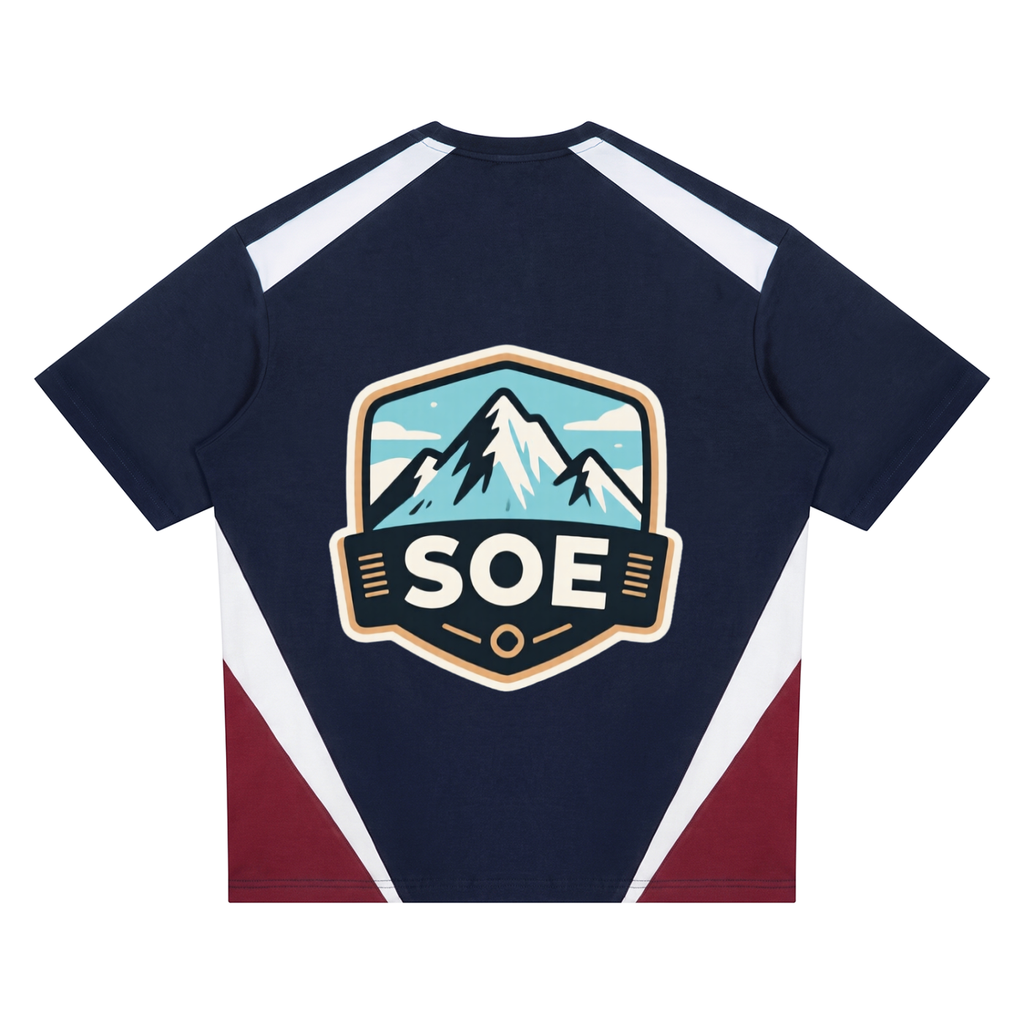 Soe mountain Unisex Color Block T-Shirt
