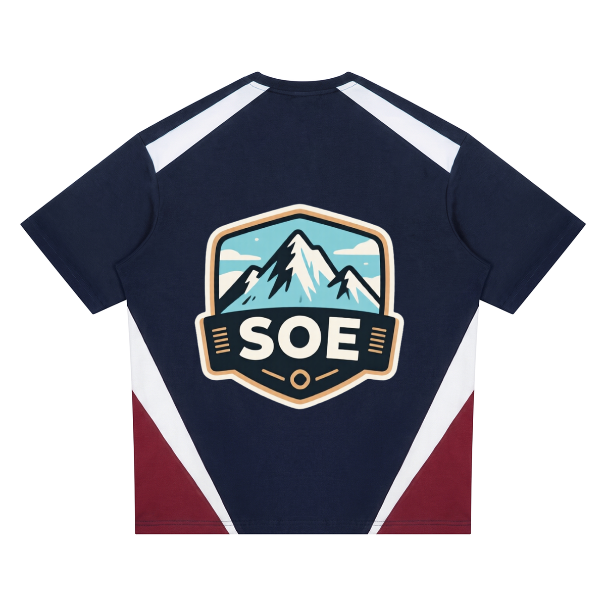 Soe mountain Unisex Color Block T-Shirt
