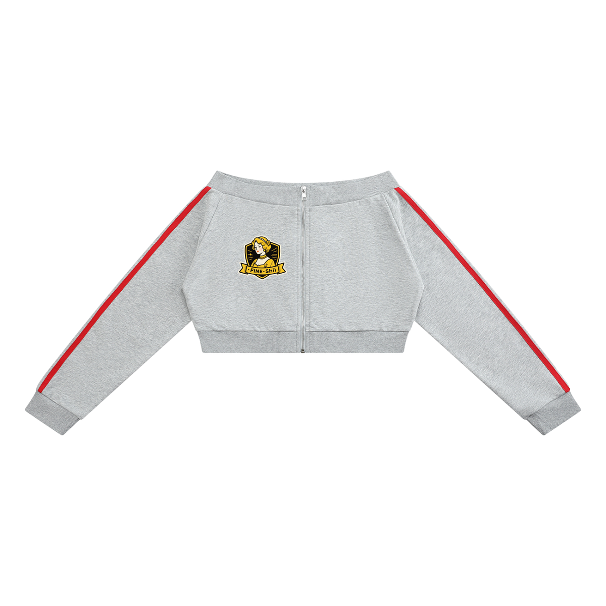 Women's Off-Shoulder Full Zip Hoodie
