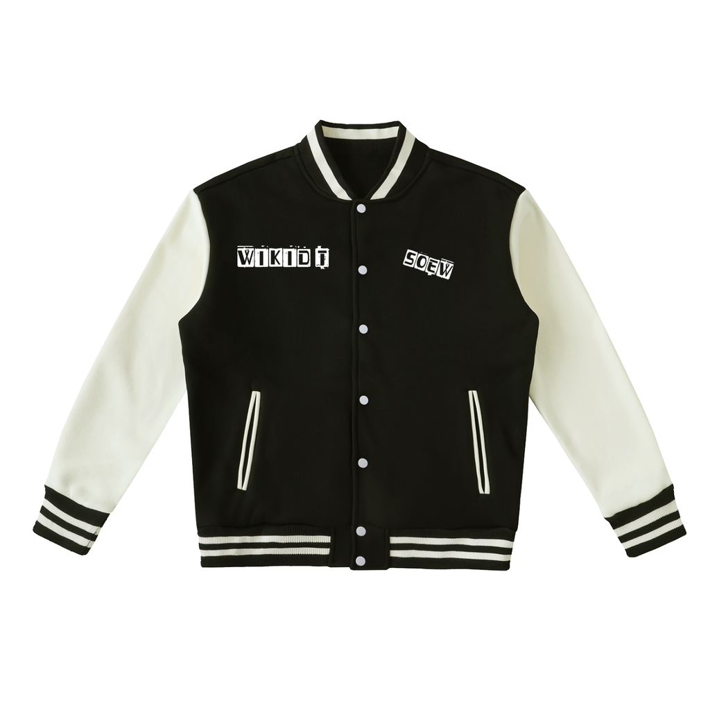 Wikid T Two-Tone Fleeced Varsity Jacket