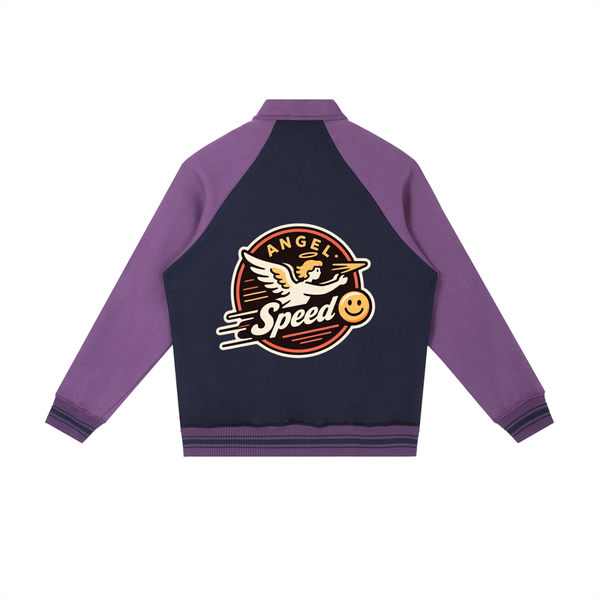 Angel speed  9/7/2026 <Raglan Sleeve Baseball Jacket