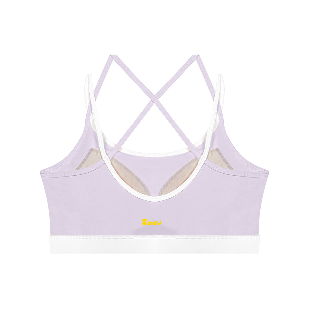 Soew Women's Color Block Yoga Sports Bra