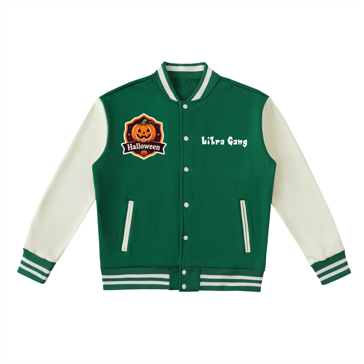 Libra Halloween edition Two-Tone Fleeced Varsity Jacket