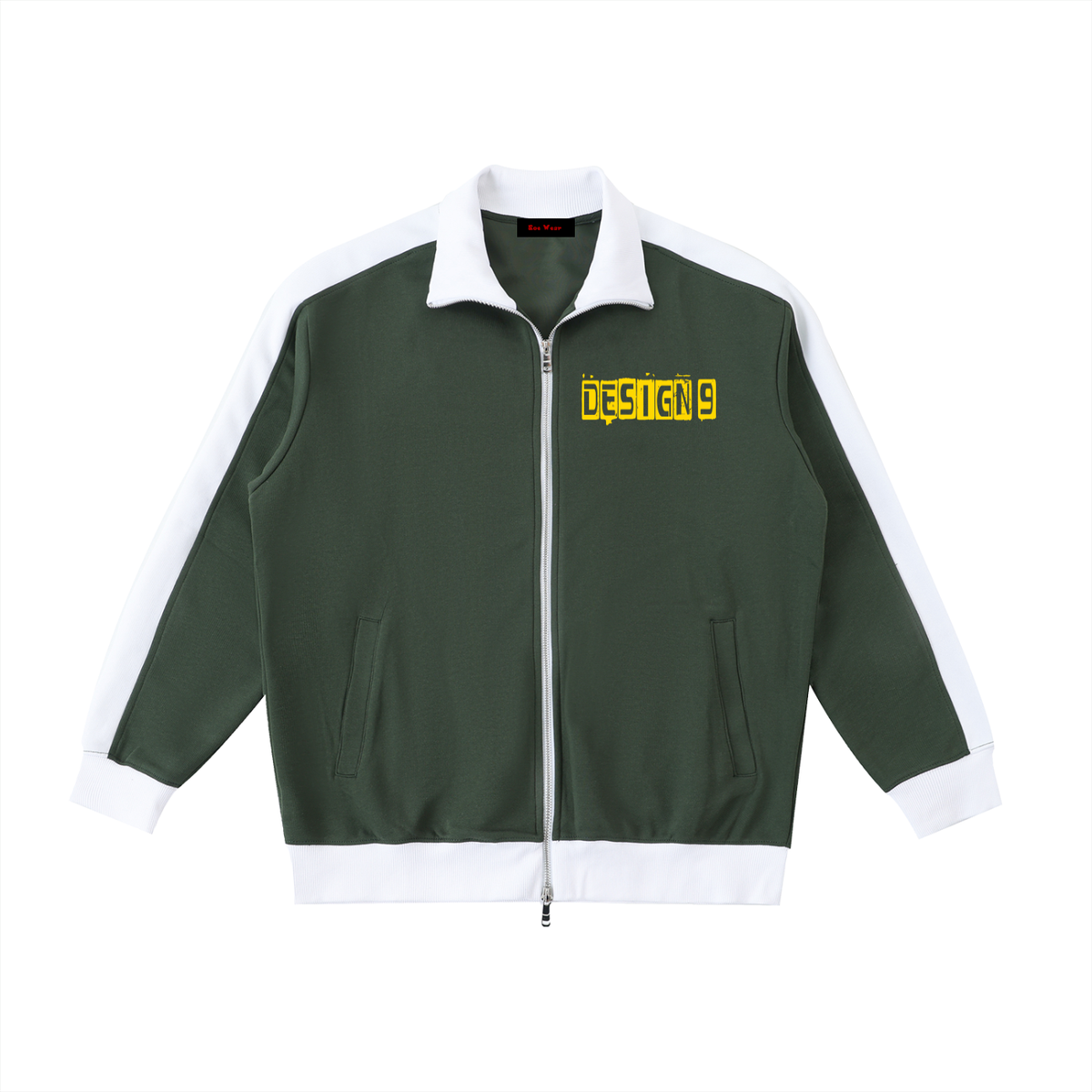 D9 Contrast Trim Stand Collar Jacket