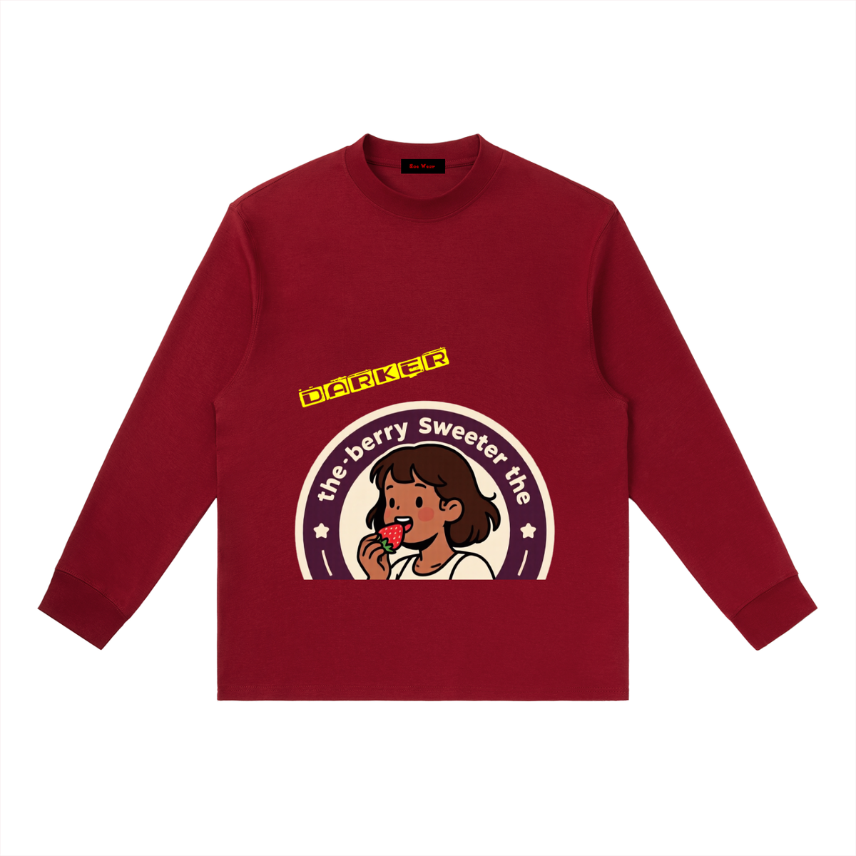 Darker the berry Essential Crewneck Long-Sleeve T-Shirt