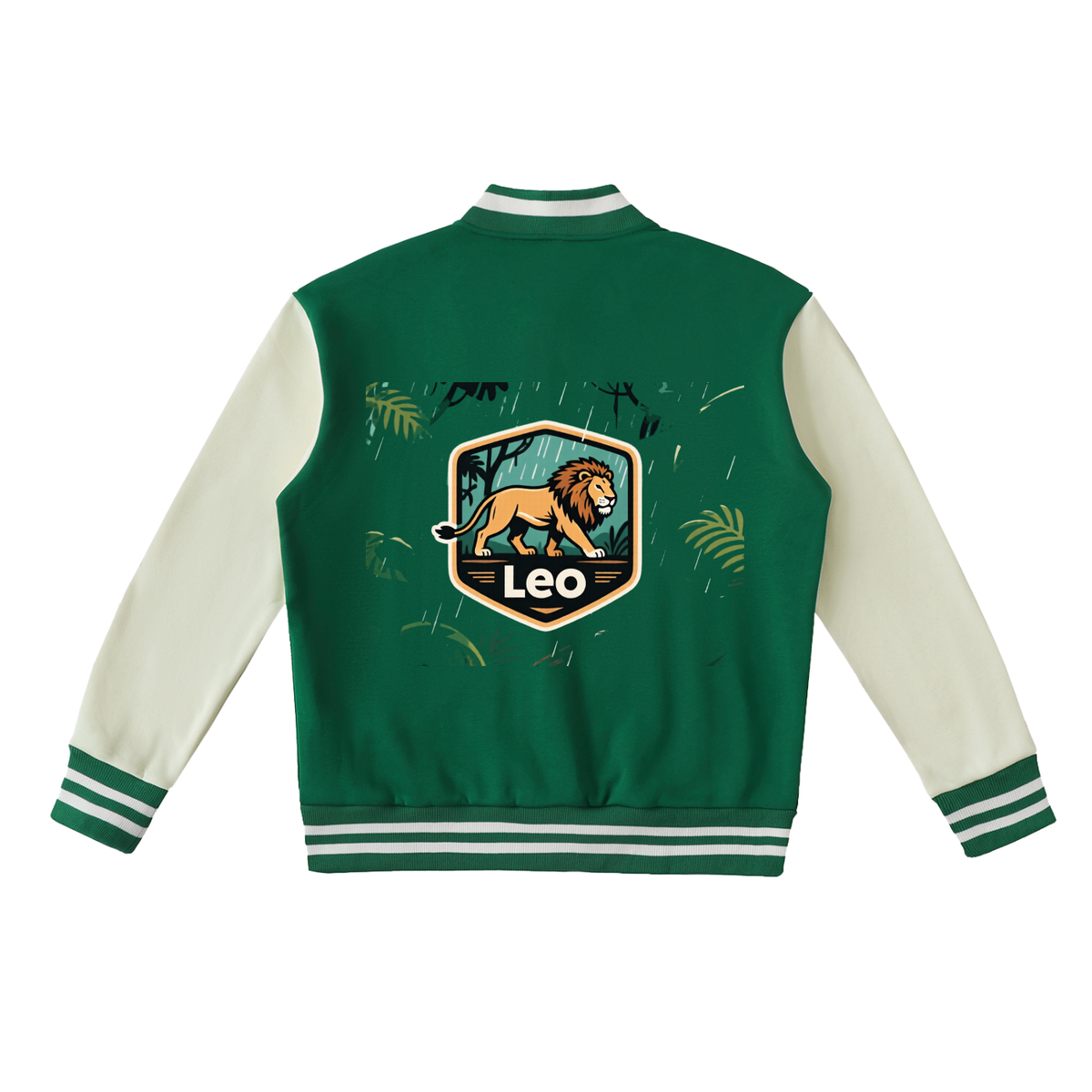Leo Two-Tone Fleeced Varsity Jacket