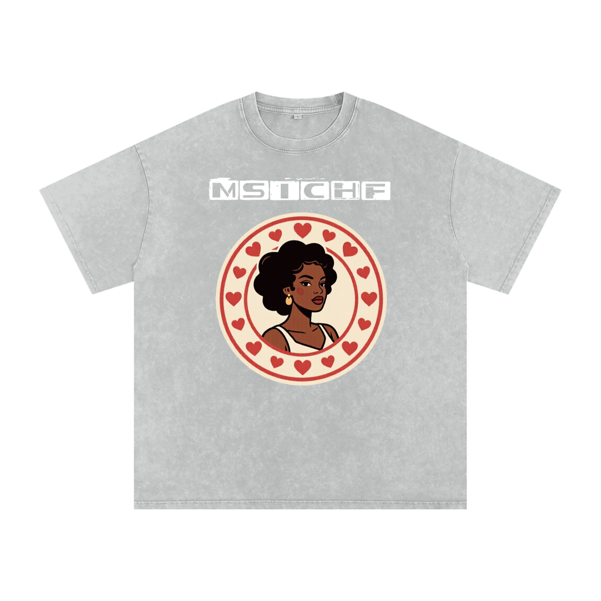 Momma Say I Cant Have Friends Snow Washed Oversized Cotton T-Shirt
