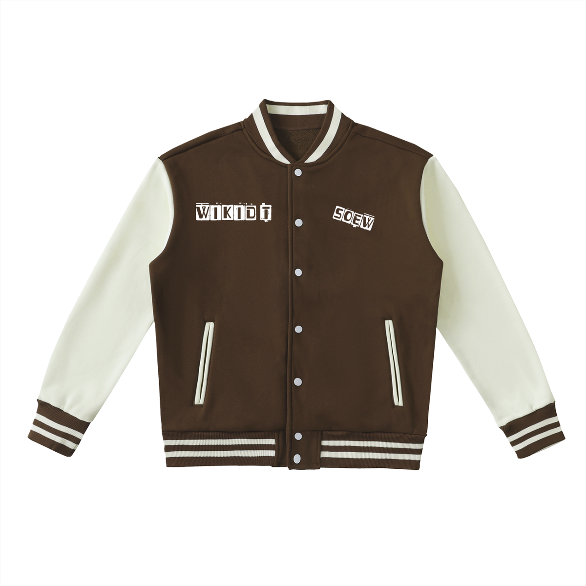 Wikid T Two-Tone Fleeced Varsity Jacket