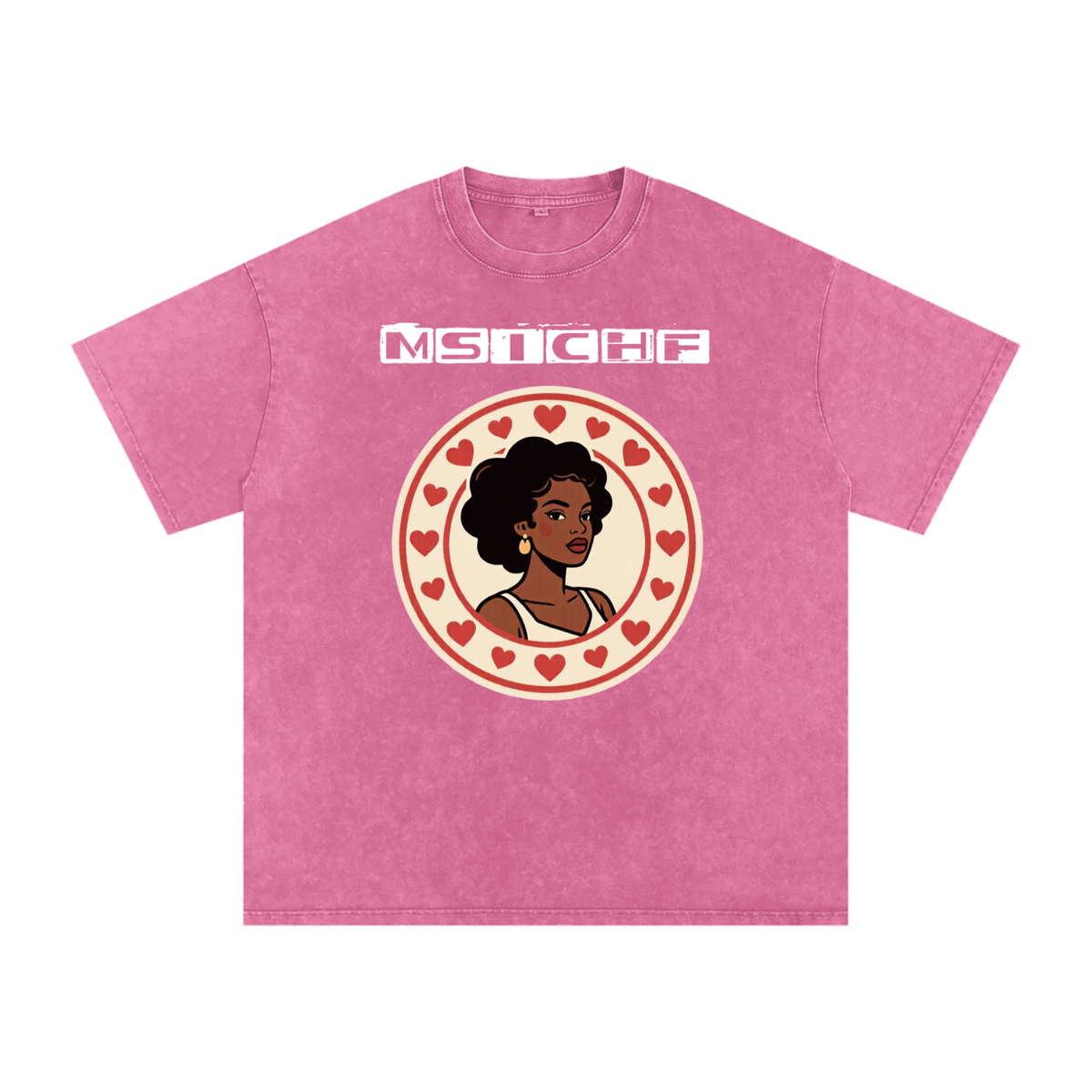 Momma Say I Cant Have Friends Snow Washed Oversized Cotton T-Shirt