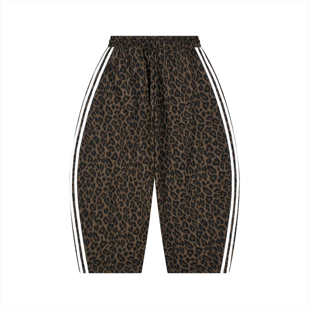 Leopard Unisex Leopard Barrel Leg Sweatpants