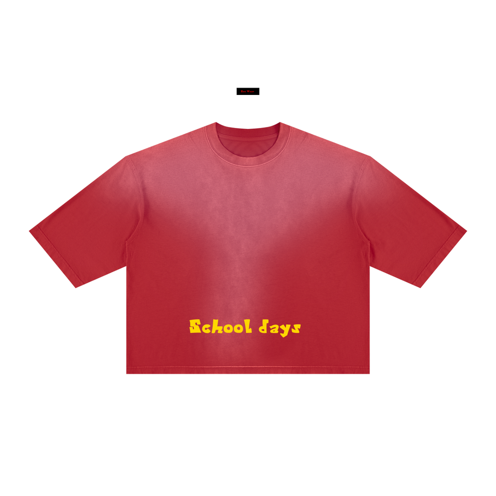 School kid Unisex Vintage Wash Sunfade Boxy T-Shirt