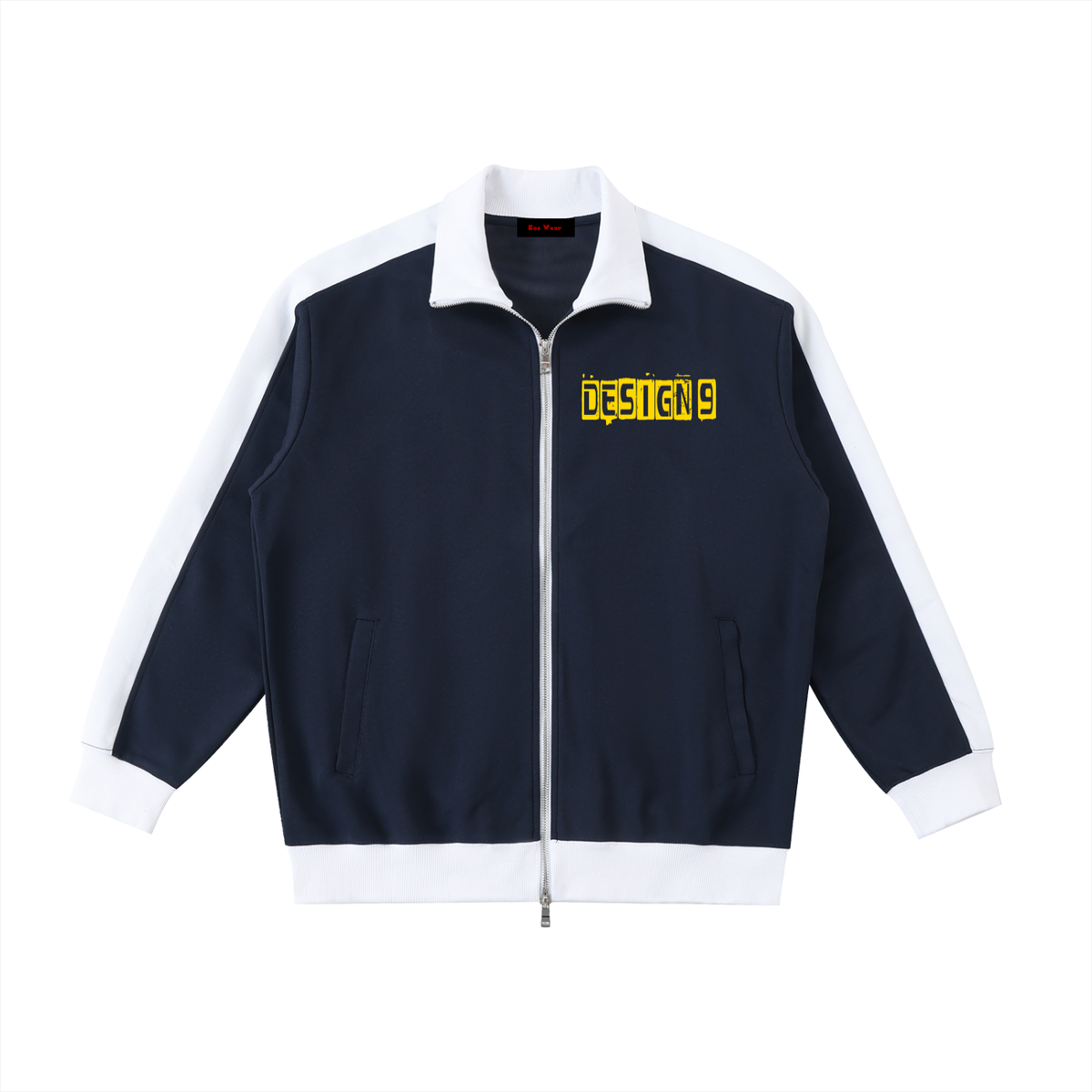 D9 Contrast Trim Stand Collar Jacket