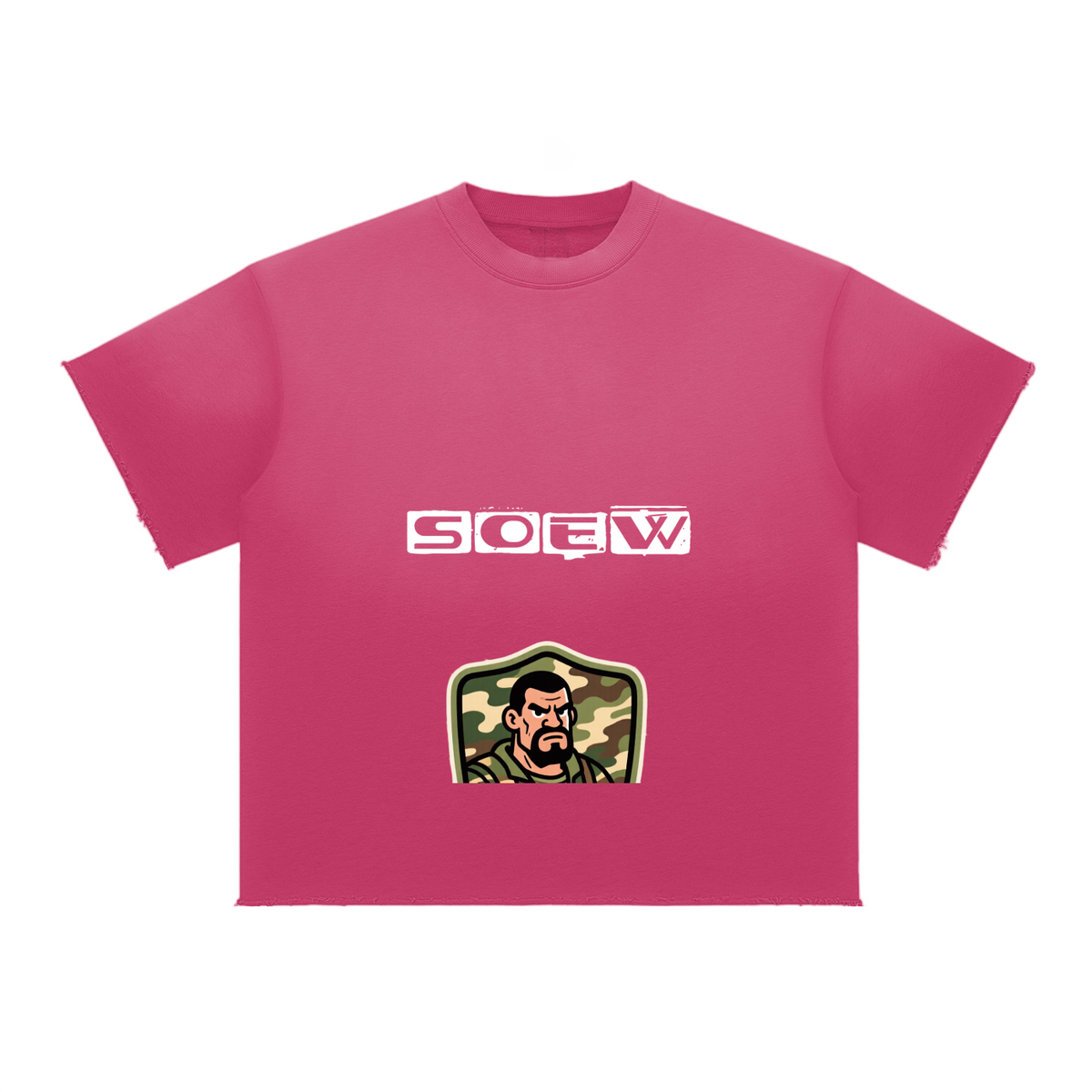 Soe man Sun Fade Raw Edge T-Shirt
