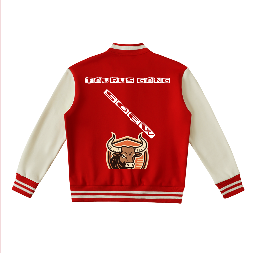Dra day Two-Tone Fleeced Varsity Jacket