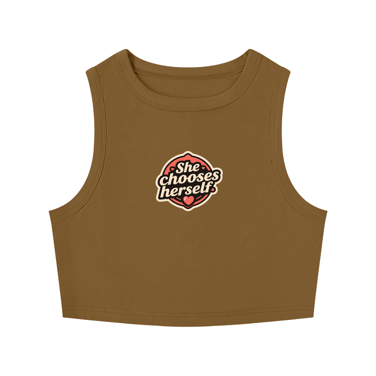 Women's Tight Crewneck Crop Tank Top