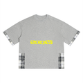 ii kum as ii am Unisex Plaid Paneled T-Shirt