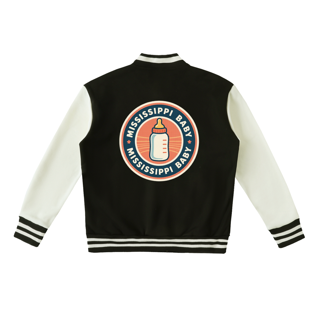 Mississippi baby Two-Tone Fleeced Varsity Jacket