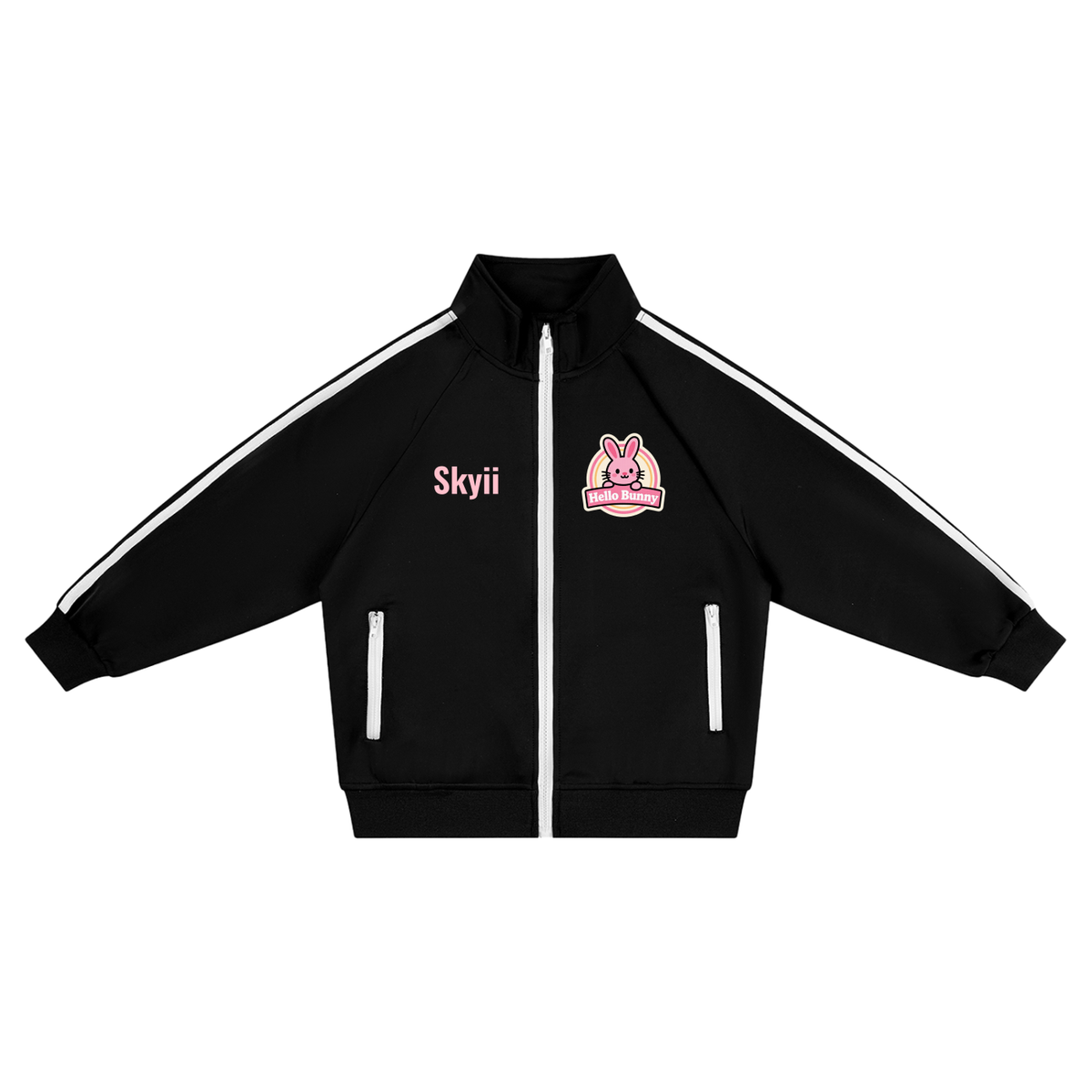 Skyii Hello Bunny Kids’ Contrast Tape Coach Jacket