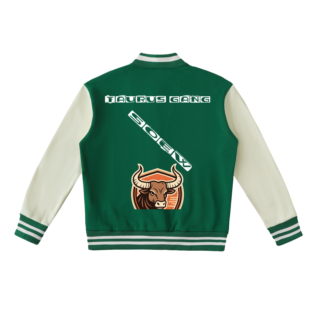Dra day Two-Tone Fleeced Varsity Jacket
