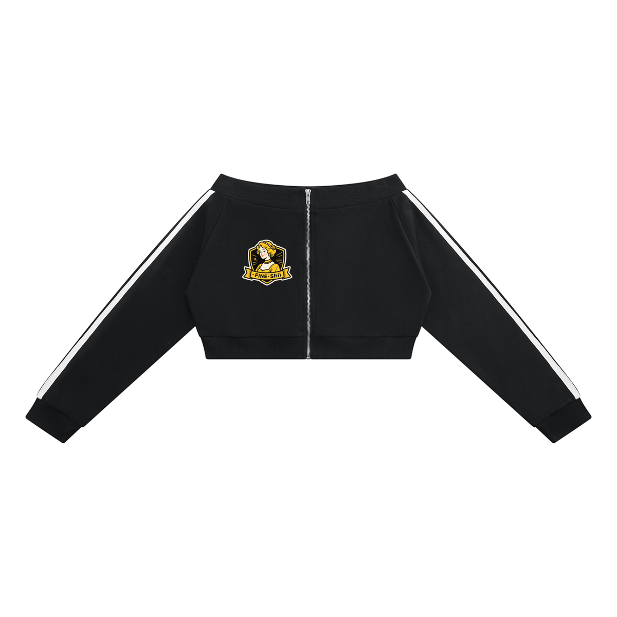 Women's Off-Shoulder Full Zip Hoodie