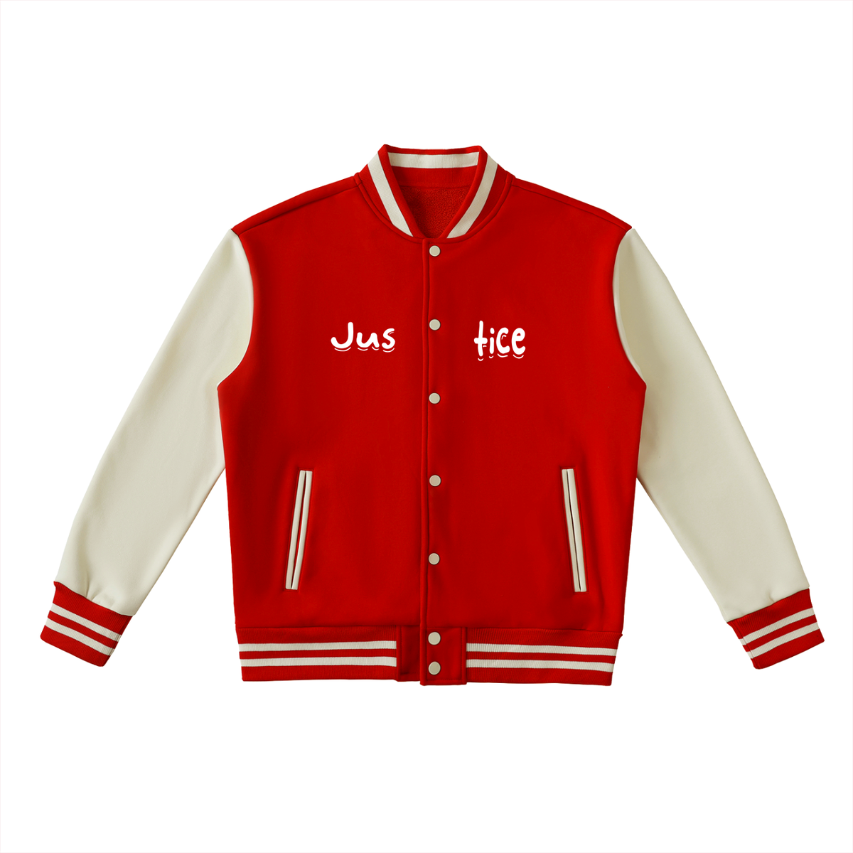 Justice Two-Tone Fleeced Varsity Jacket
